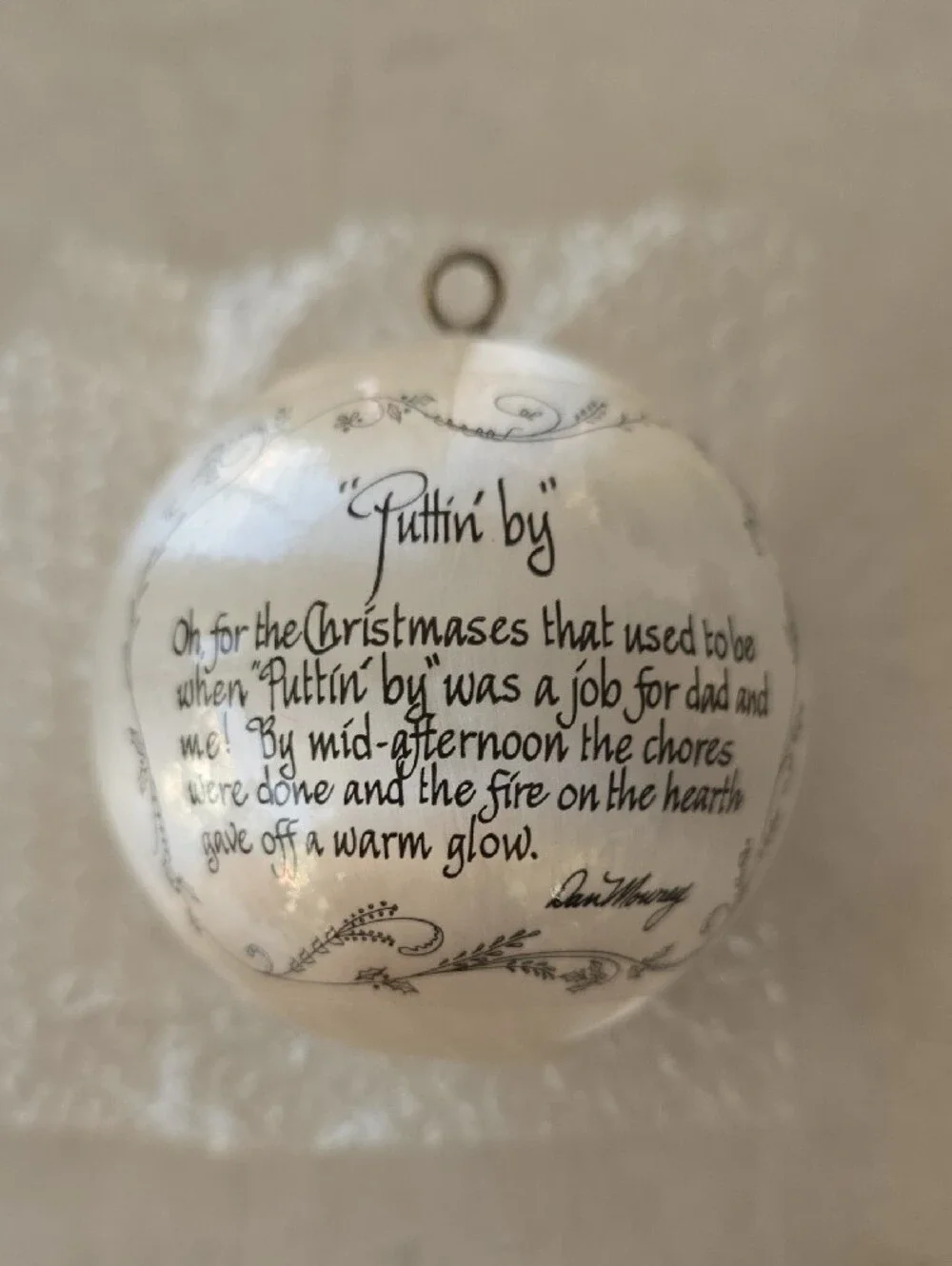 Set Of 2 Inside-Painted Glass Ornaments - Holiday and Winter Theme